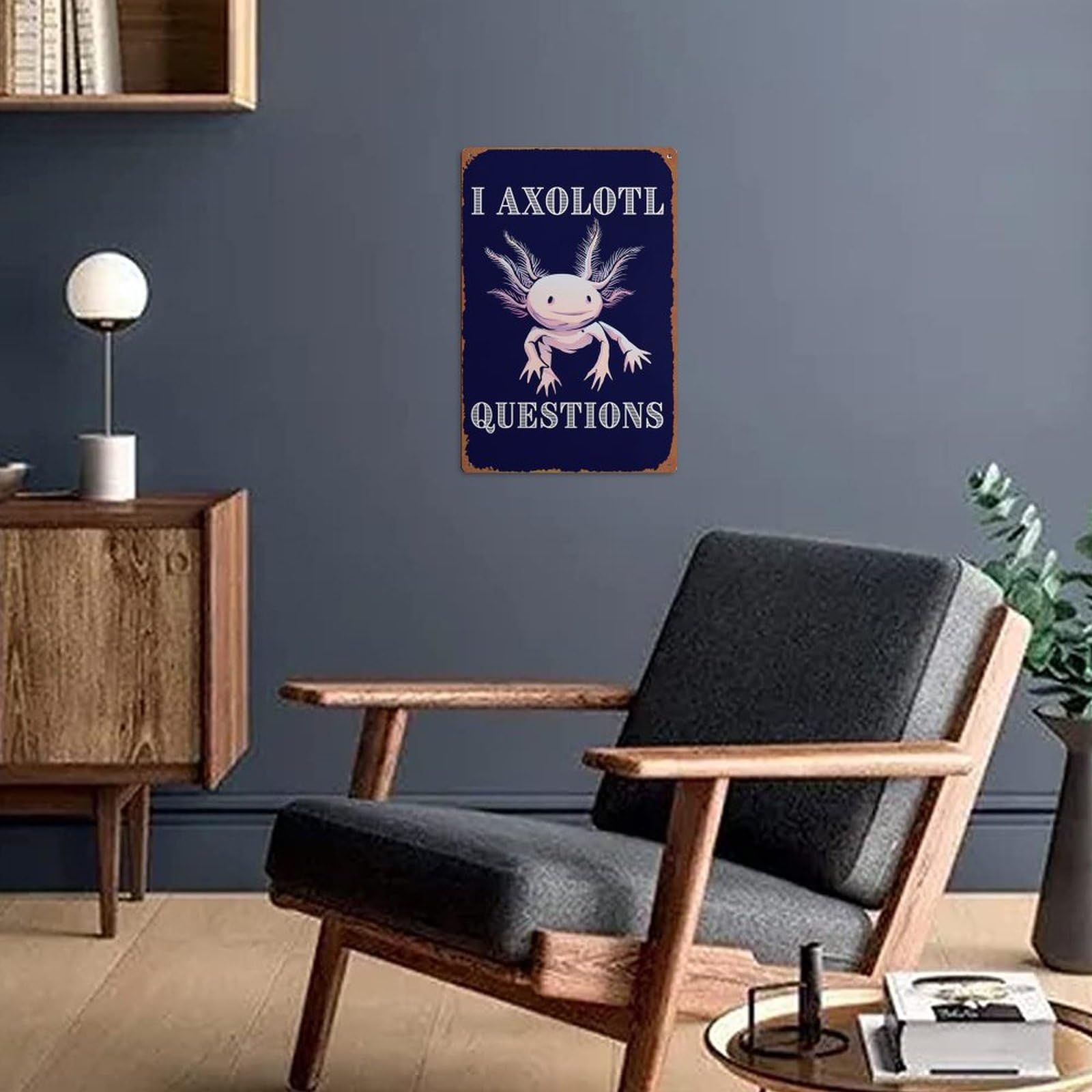 Amazon.com: I Axolotl Questions Cute Anime Posters Vintage Tin